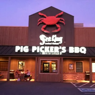 the front of the restaurant