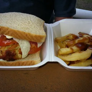 "Colossal" Crabcake with fries and gravy