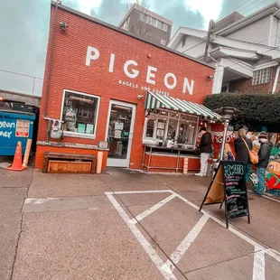 the outside of the building