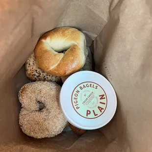 Bagels and 8oz of their cream cheese
