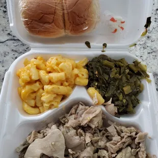 Wednesday special  (chitterlings,  collards and macaroni &amp; cheese) choose a meat &amp; 2 sides.