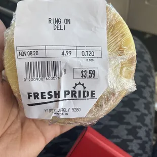 Small Banana pudding deli label