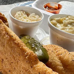 Best catfish I have ever had with slaw.