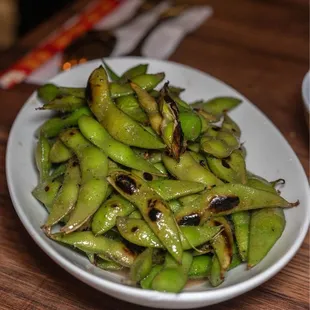 Charred Edamame