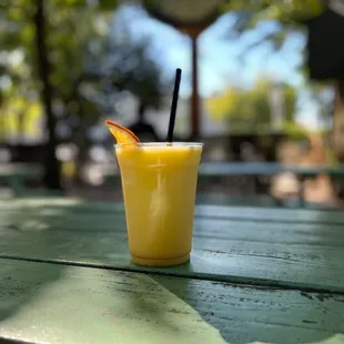 Frozen mango and pineapple mimosa