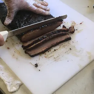 Hardwood Smoked Brisket Sliced