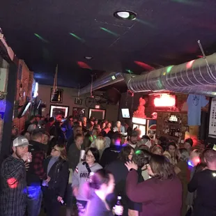 a large group of people at a party