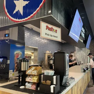 the inside of a restaurant