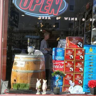 Loking in from the outside. Love the barrels,,,