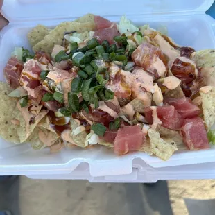 Poke nachos