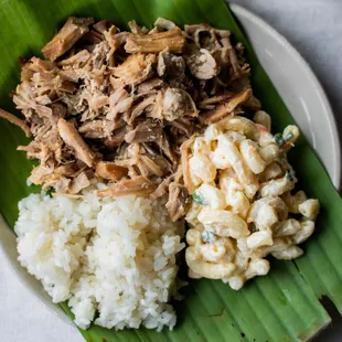 Kalua Pig with Rice and Mac