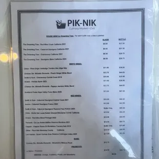 Wine for the evenings, brekky for the Sunrise