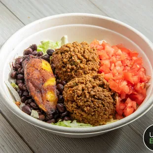 a bowl of food on a table