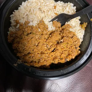 Turkey Picadillo with brown rice