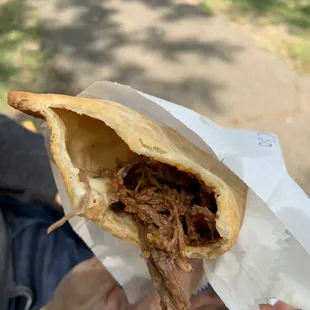 Shredded Beef with Cheese Empanada