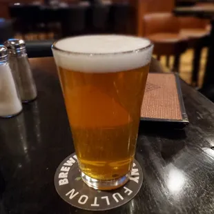 a glass of beer