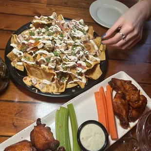 Regular Pike Nachos &amp; Fried Buffalo Cornerstone Wings