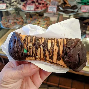 Mint chocolate cannoli