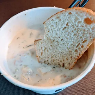 New England Clam Chowder Sourdough Bread Bowl