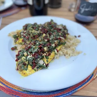 Barberry baked sole with bulgar