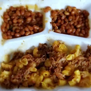 Delicious BBQ with Southern-style baked beans - mmmm good!