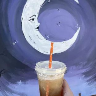 Maple nut lemonade with pumpkin cream cold foam