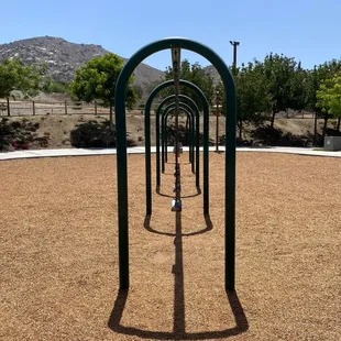 The swings are super high. Pike's Peak Park in Norco, CA 6/15/22