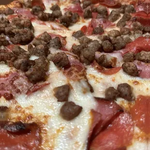 Meat lovers pizza