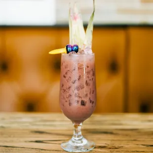 a close up of a drink