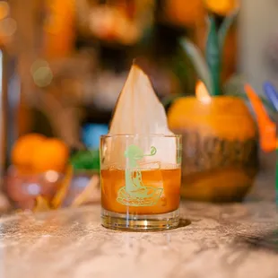 a glass of orange juice