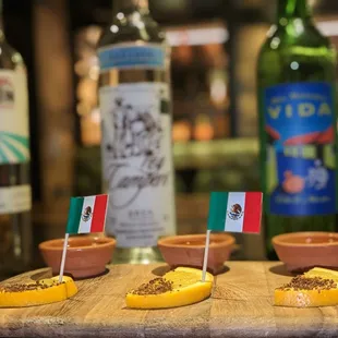 a variety of mexican food items