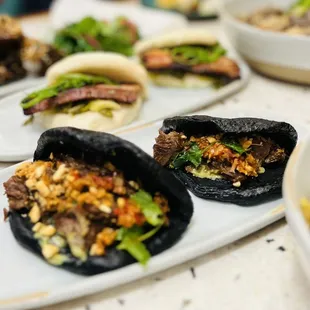 Pork Belly Bao Buns and Braised Beef Bao Buns