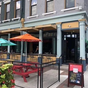 Outdoor view with open window seating