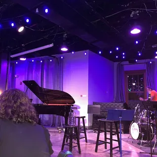 Stage.  During break.