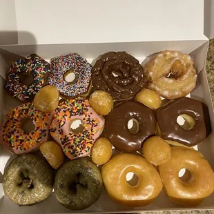 Variety of donuts