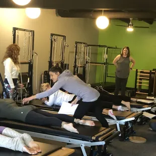 Pilates Instructor training course with  Dr. Ashlee Richardson, PT, DPT and STOTT Pilates Instructor Trainer.