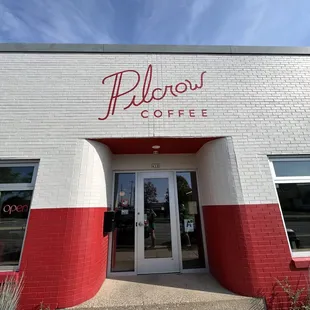 the entrance to pilcrow coffee