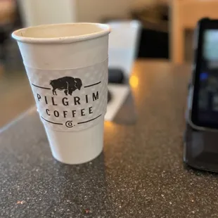 A 4-shot, 16oz latte