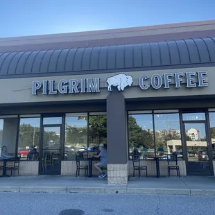 Exterior of the coffee shop