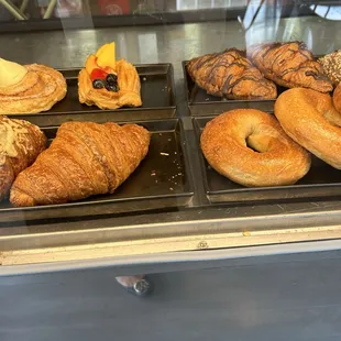 Pastries, bagels and croissants