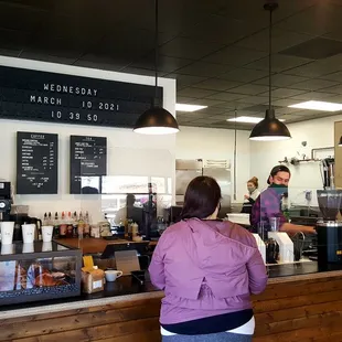 Front counter of new brick and mortar site (3/10/21)