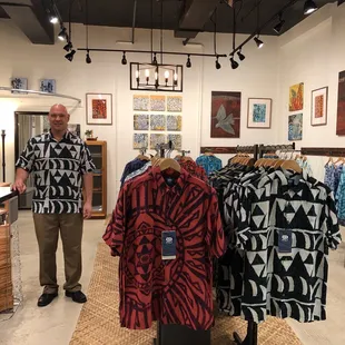 John Clark with Pili Pacific collections