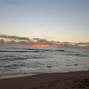 Sunset along the shore