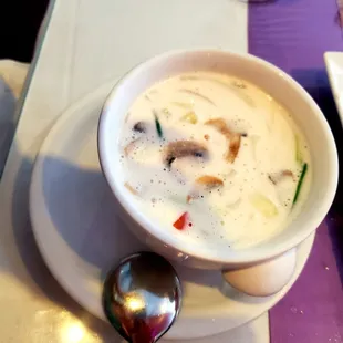 Tom Kha soup with shrimp