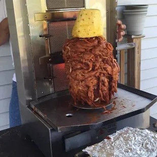 a man preparing food