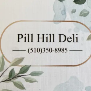 pill hill deli