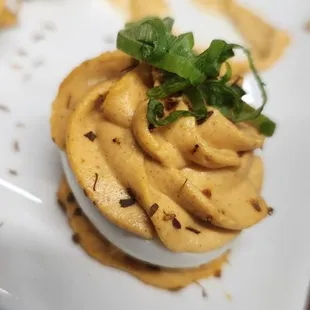 Smokey devil eggs appetizer