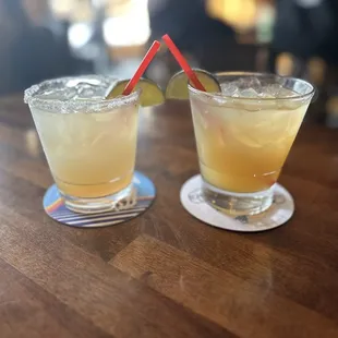 Margarita and a bourbon sour