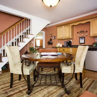 Guest pantry with complimentary snacks and drinks.