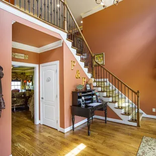 Entryway and stairs to Suites.
